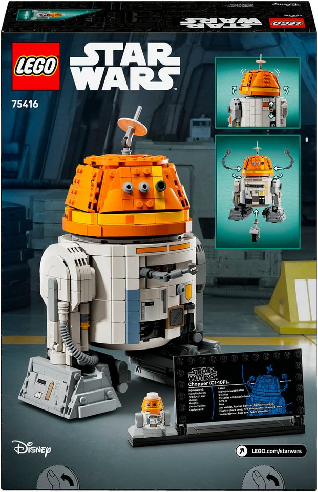 LEGO® Astromech-Droide Chopper (C1-10P) (75416), LEGO Star Wars ™ Konstruktionsspielsteine, (1039 St), Made in Europe