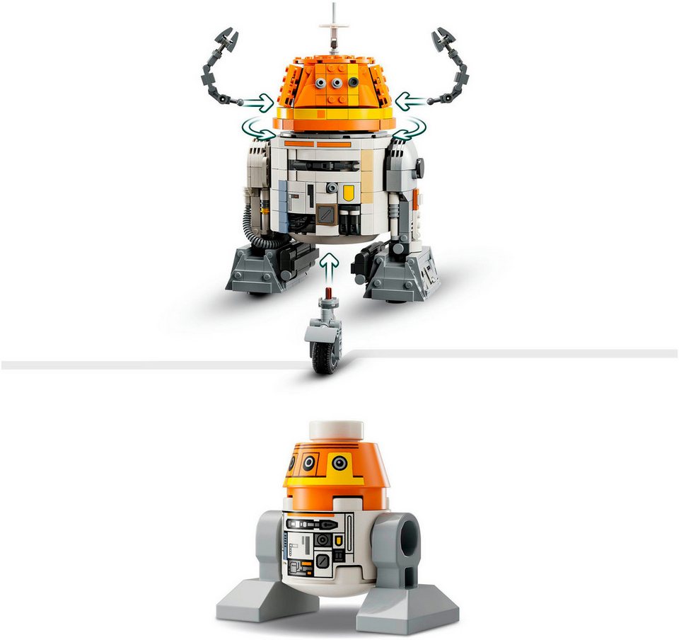 LEGO® Astromech-Droide Chopper (C1-10P) (75416), LEGO Star Wars ™ Konstruktionsspielsteine, (1039 St), Made in Europe