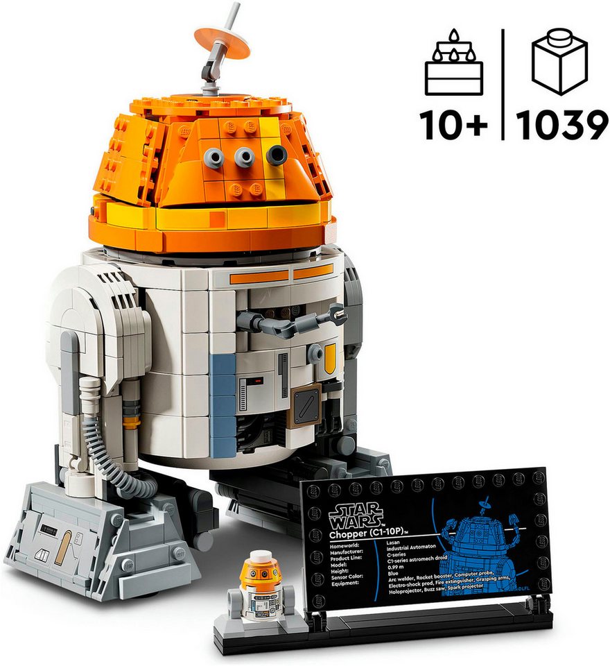LEGO® Astromech-Droide Chopper (C1-10P) (75416), LEGO Star Wars ™ Konstruktionsspielsteine, (1039 St), Made in Europe