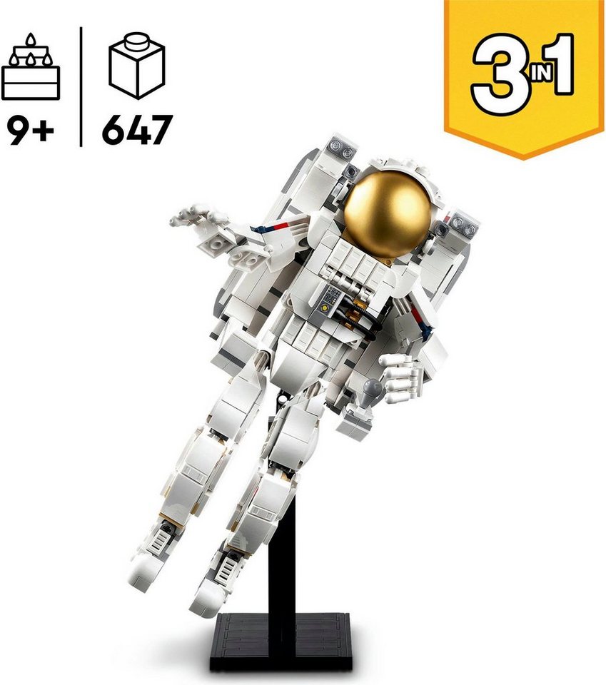 LEGO® Astronaut im Weltraum (31152), LEGO Creator 3in1 Konstruktionsspielsteine, (647 St), Made in Europe