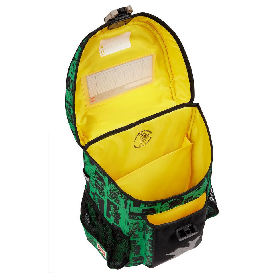 LEGO® Bags Schulranzen Easy (Set, 3-tlg., inkl. Federmäppchen und Turnbeutel), Ninjago Schultasche GREEN; grüner Ninja Lloyd