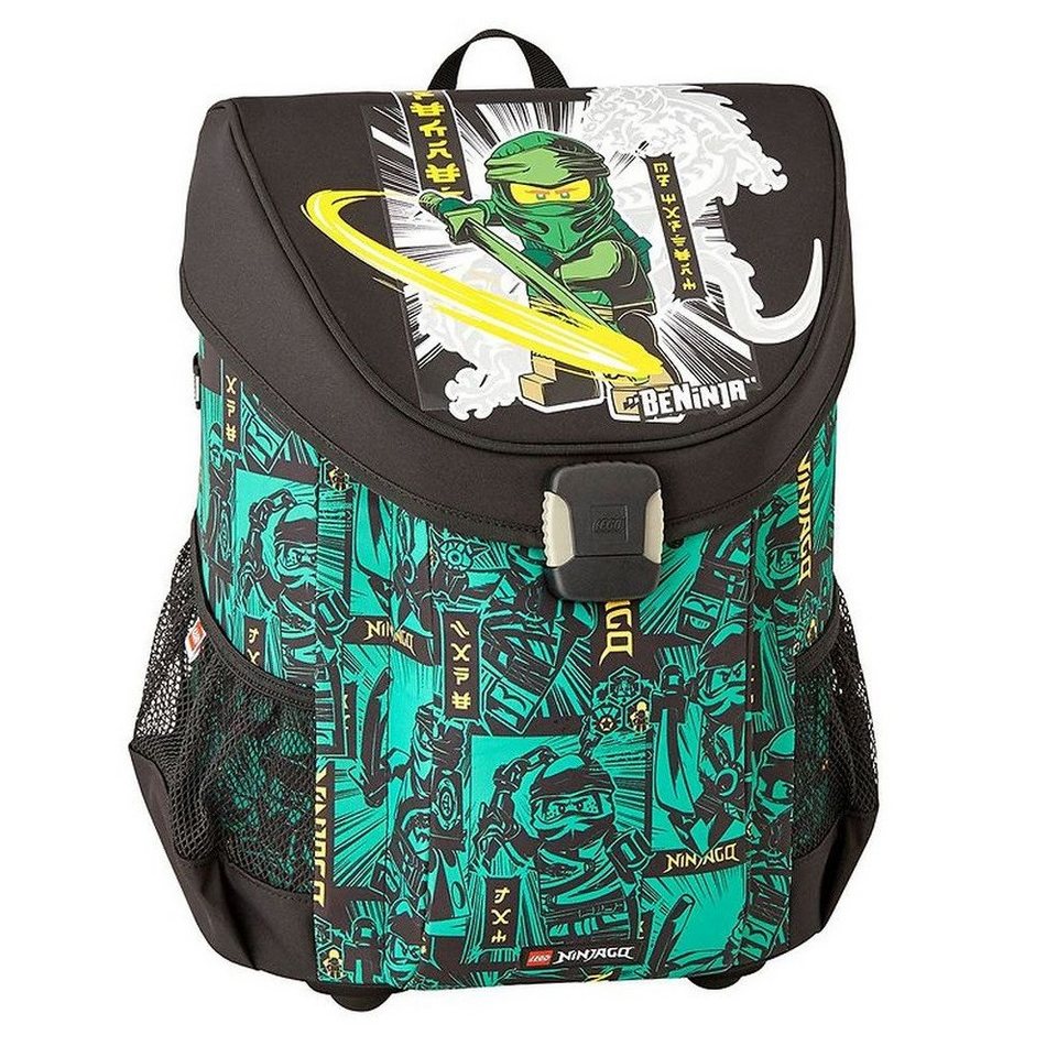 LEGO® Bags Schulranzen Easy (Set, 3-tlg., inkl. Federmäppchen und Turnbeutel), Ninjago Schultasche GREEN; grüner Ninja Lloyd