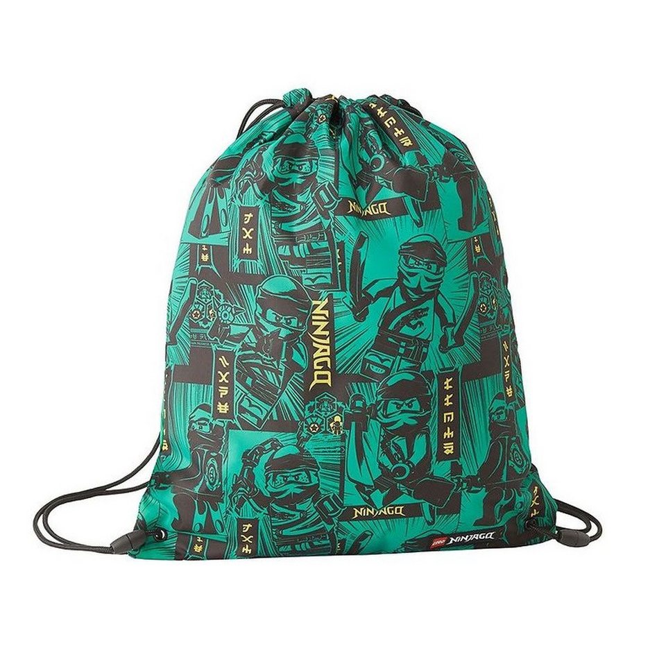 LEGO® Bags Schulranzen Easy (Set, 3-tlg., inkl. Federmäppchen und Turnbeutel), Ninjago Schultasche GREEN; grüner Ninja Lloyd