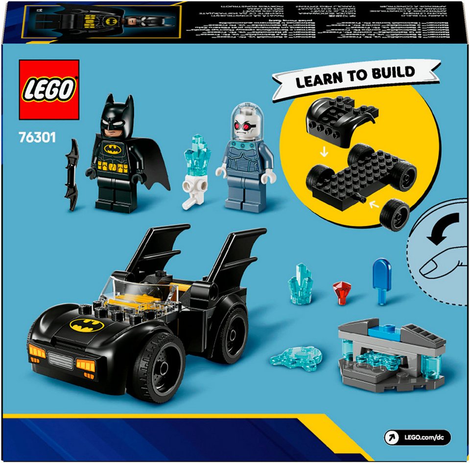 LEGO® Batman™ & Batmobil™ vs. Mr. Freeze™ (76301), LEGO Super Heroes Konstruktionsspielsteine, (63 St), Made in Europe