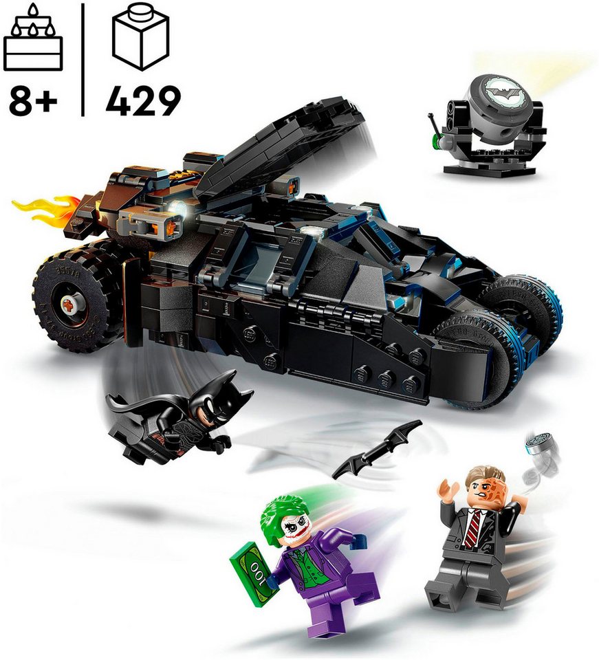 LEGO® Batman™ Tumbler vs. Two-Face™ & The Joker™ (76303), LEGO Super Heroes Konstruktionsspielsteine, (429 St), Made in Europe