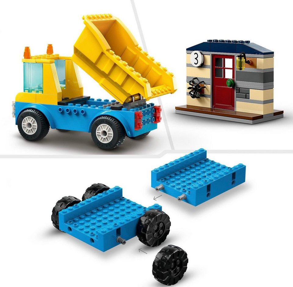 LEGO® Baufahrzeuge und Kran mit Abrissbirne (60391), LEGO® City Konstruktionsspielsteine, (235 St), Made in Europe