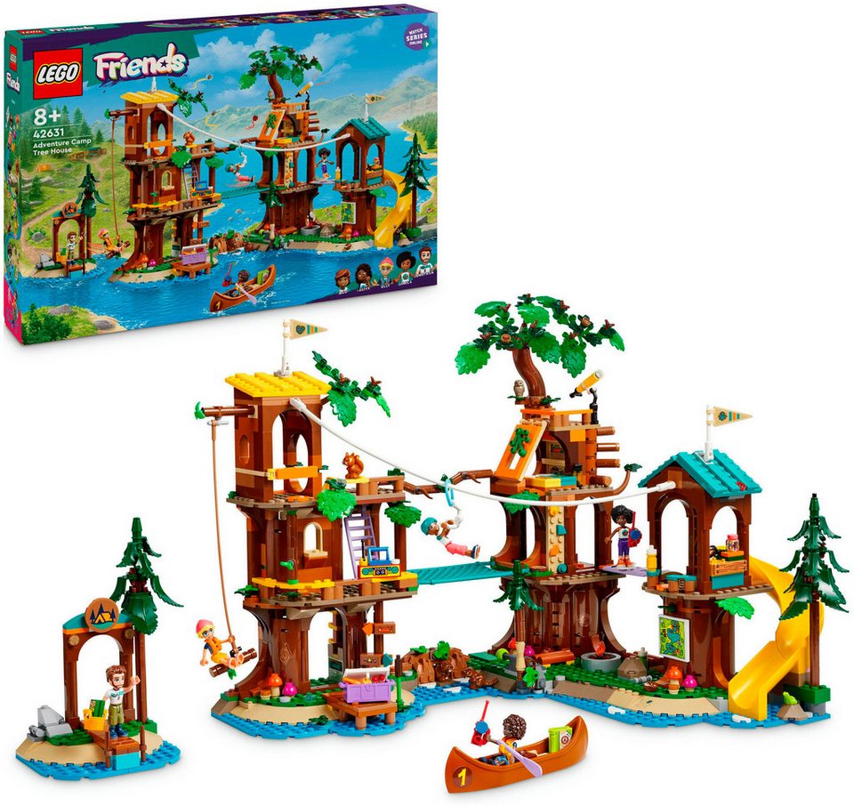 LEGO® Baumhaus im Abenteuercamp (42631), LEGO Friends Konstruktionsspielsteine, (1128 St), Made in Europe