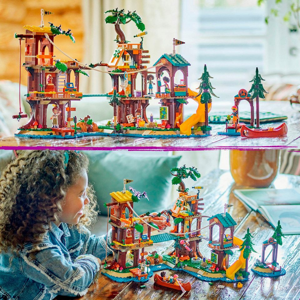 LEGO® Baumhaus im Abenteuercamp (42631), LEGO Friends Konstruktionsspielsteine, (1128 St), Made in Europe
