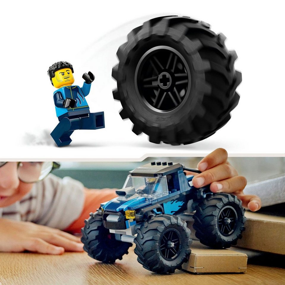 LEGO® Blauer Monstertruck (60402), LEGO City Konstruktionsspielsteine, (148 St), Made in Europe