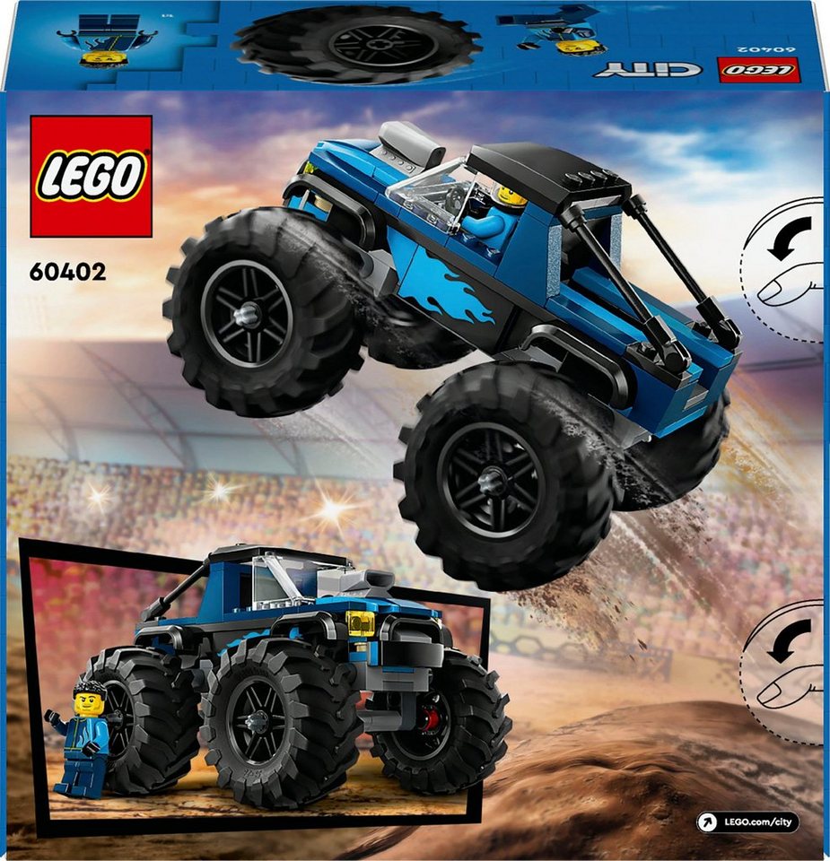LEGO® Blauer Monstertruck (60402), LEGO City Konstruktionsspielsteine, (148 St), Made in Europe