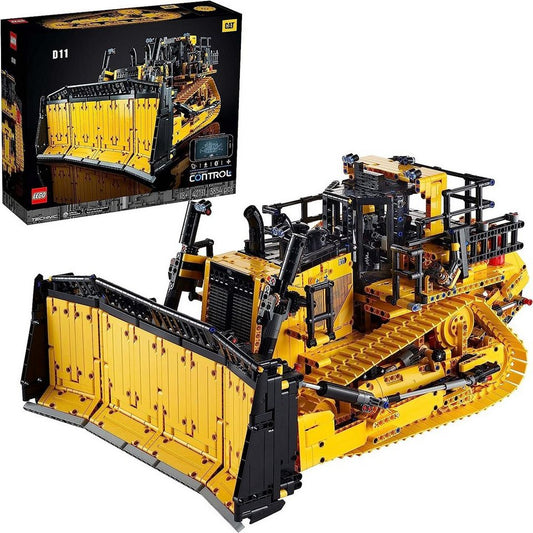 LEGO® Bulldozer Cat D11 Schubraupe Schürfraupe Kettendozer Konstruktionsspielsteine, (3854 St), Baufahrzeug Appgesteuert, ferngesteuert