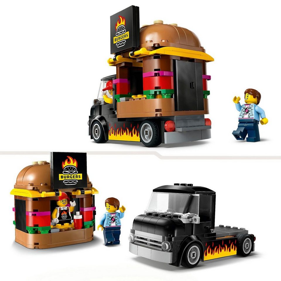 LEGO® Burger-Truck (60404), LEGO City Konstruktionsspielsteine, (194 St), Made in Europe