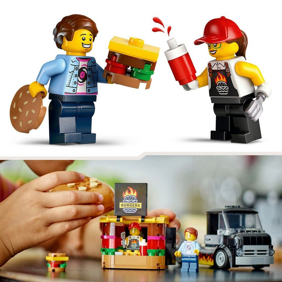 LEGO® Burger-Truck (60404), LEGO City Konstruktionsspielsteine, (194 St), Made in Europe