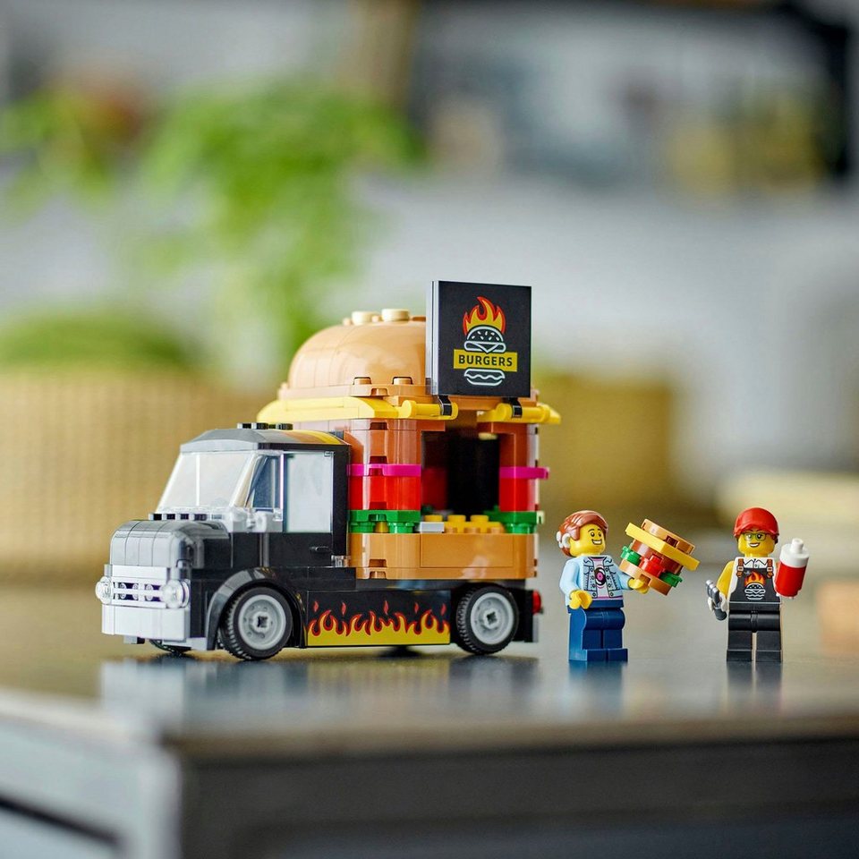 LEGO® Burger-Truck (60404), LEGO City Konstruktionsspielsteine, (194 St), Made in Europe