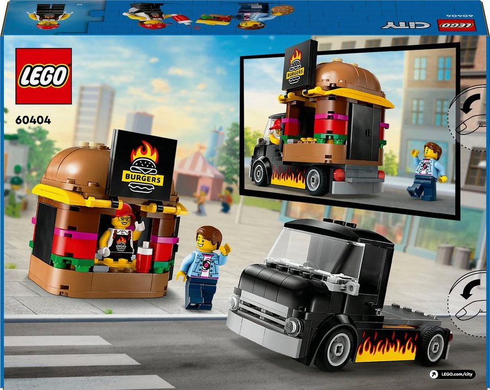 LEGO® Burger-Truck (60404), LEGO City Konstruktionsspielsteine, (194 St), Made in Europe