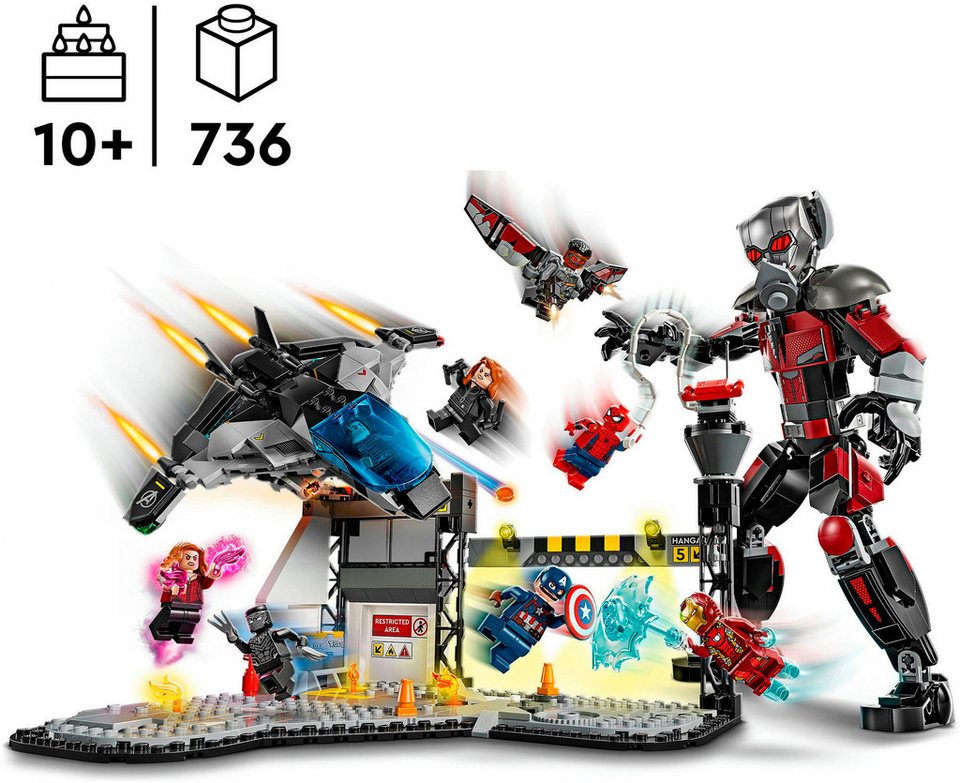 LEGO® Captain America: Civil War Actionduell (76314), LEGO Super Heroes Konstruktionsspielsteine, (736 St), Made in Europe