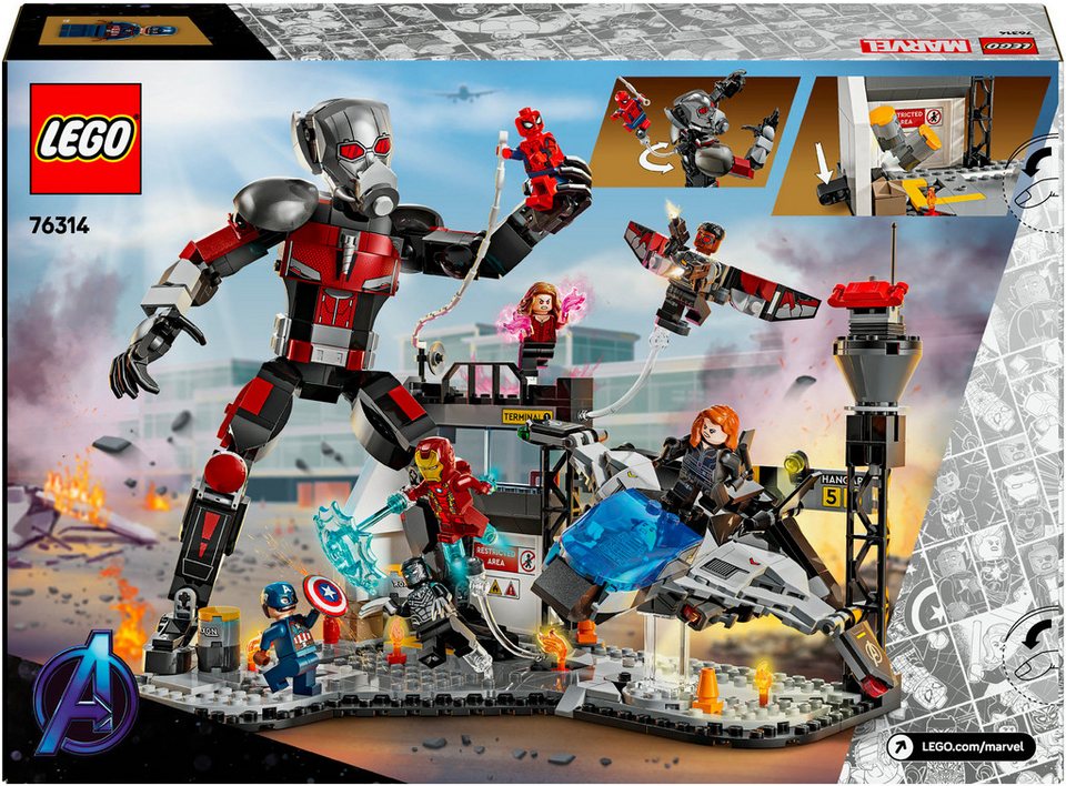 LEGO® Captain America: Civil War Actionduell (76314), LEGO Super Heroes Konstruktionsspielsteine, (736 St), Made in Europe