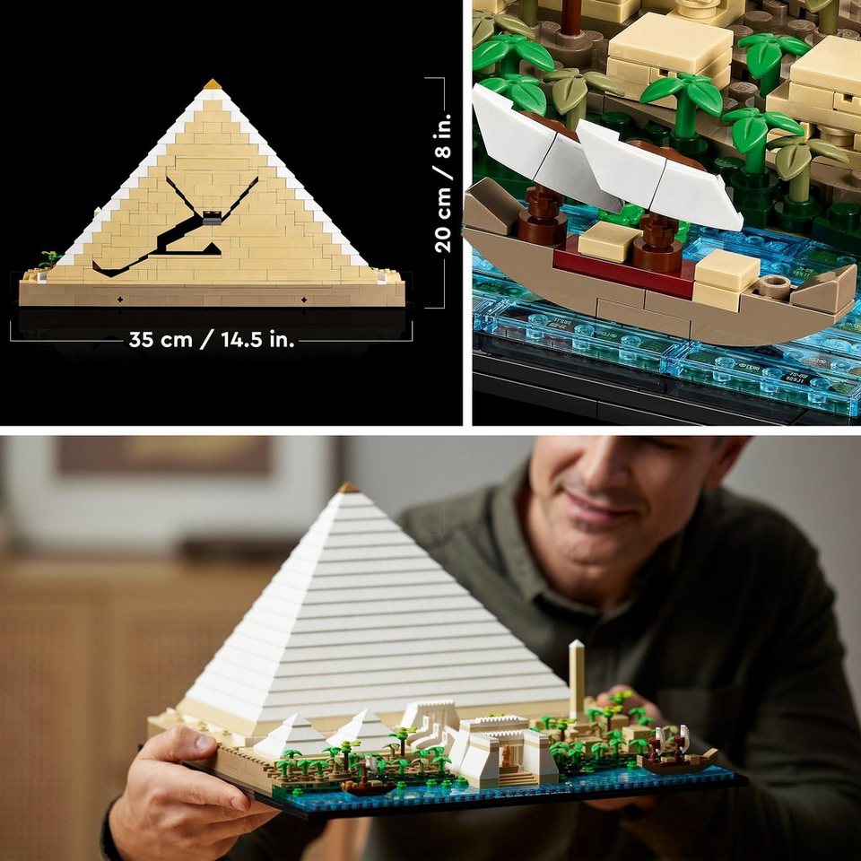 LEGO® Cheops-Pyramide (21058), LEGO® Architecture Konstruktionsspielsteine, (1476 St), Made in Europe