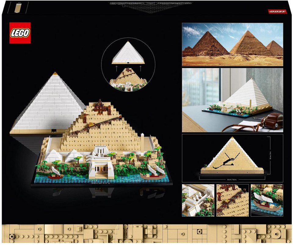 LEGO® Cheops-Pyramide (21058), LEGO® Architecture Konstruktionsspielsteine, (1476 St), Made in Europe