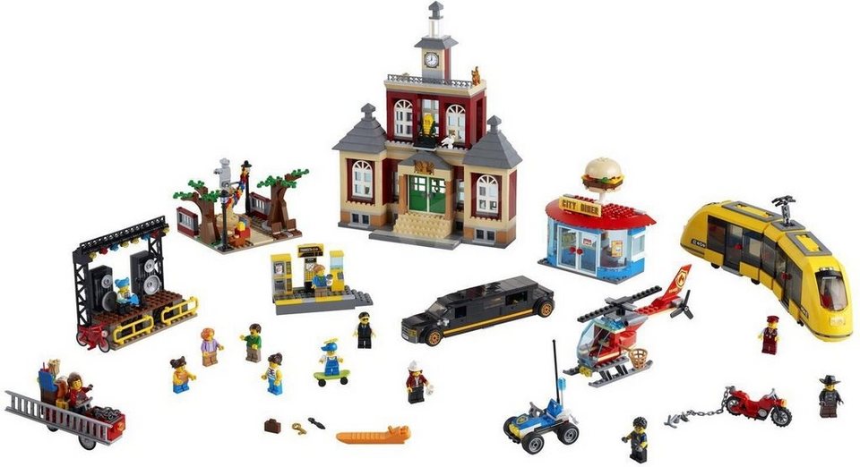 LEGO® City 60271 Stadtplatz Bausatz für Kinder, geeignet ab 6 Jahren, Spielbausteine, (1517 St)