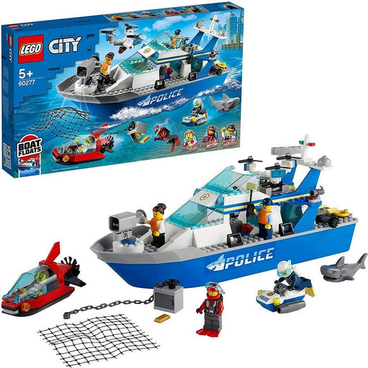 LEGO® City 60277 Polizeiboot Bausatz für Kinder, geeignet ab 5 Jahren, Spielbausteine, (276 St)