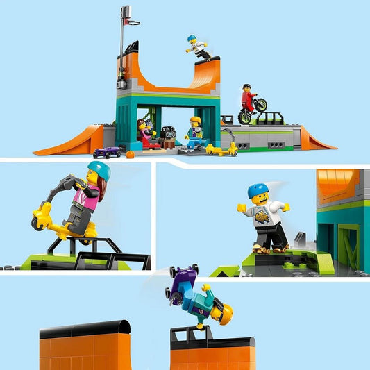 LEGO® City - Skaterpark mit BMX-Rad, Skateboard, Scooter (60364) Konstruktions-Spielset, (454 St)