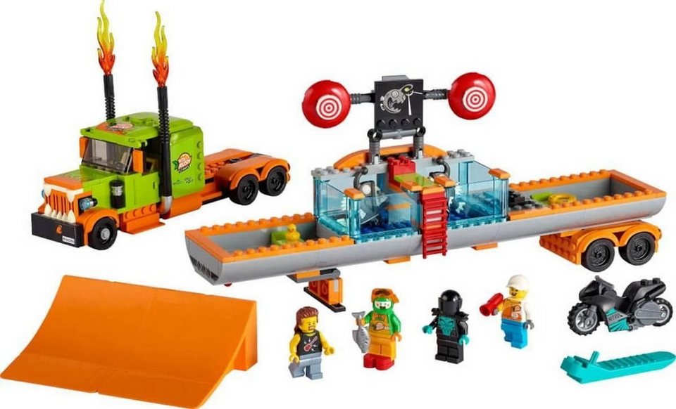 LEGO® City Stuntshow-Truck Konstruktionsspielsteine, (Stuntshow-Truck, Klemmbausteine), Made in Europe