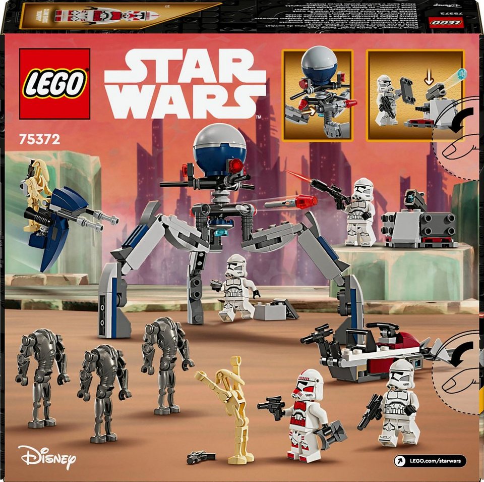 LEGO® Clone Trooper™ & Battle Droid™ Battle Pack (75372), LEGO Star Wars™ Konstruktionsspielsteine, (215 St), Made in Europe