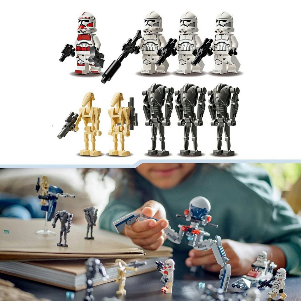 LEGO® Clone Trooper™ & Battle Droid™ Battle Pack (75372), LEGO Star Wars™ Konstruktionsspielsteine, (215 St), Made in Europe