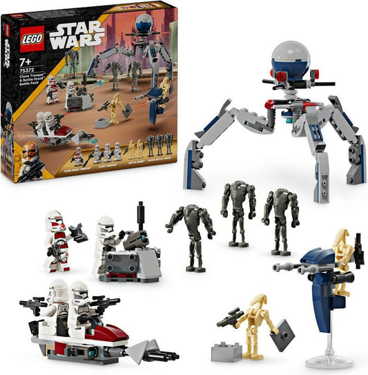 LEGO® Clone Trooper™ & Battle Droid™ Battle Pack (75372), LEGO Star Wars™ Konstruktionsspielsteine, (215 St), Made in Europe