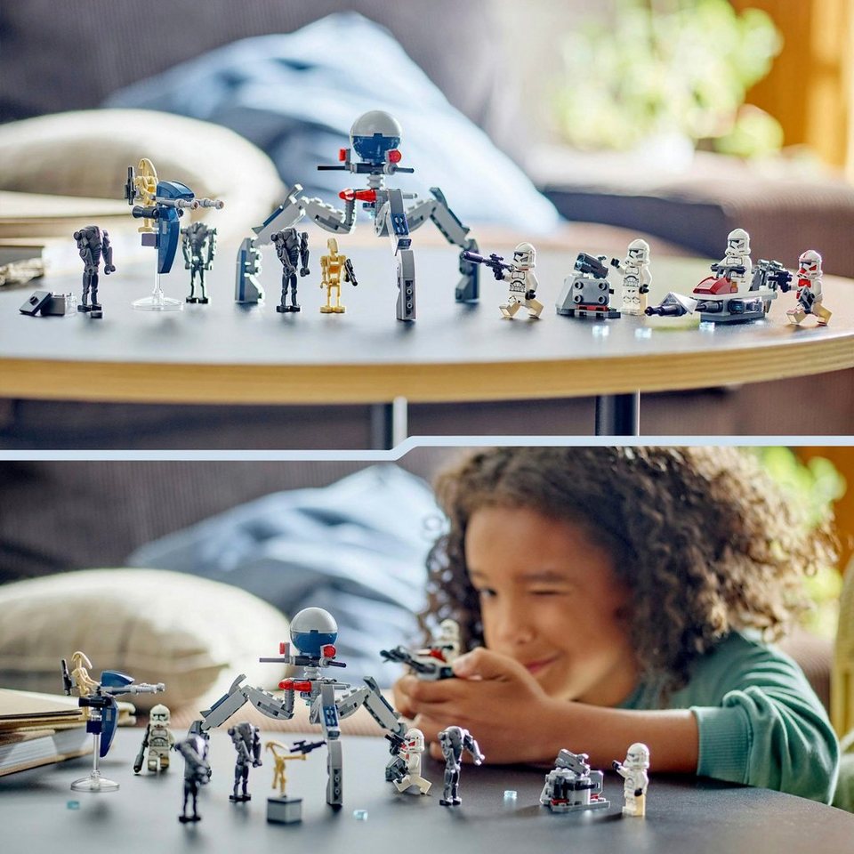 LEGO® Clone Trooper™ & Battle Droid™ Battle Pack (75372), LEGO Star Wars™ Konstruktionsspielsteine, (215 St), Made in Europe