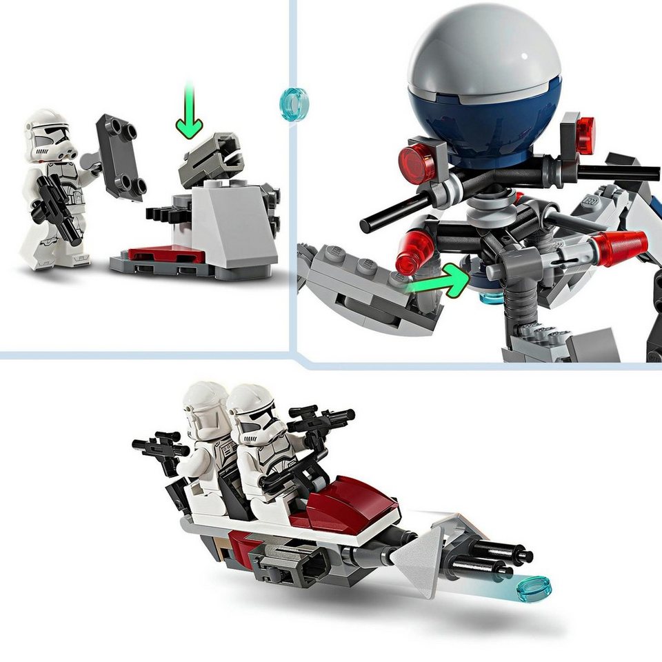 LEGO® Clone Trooper™ & Battle Droid™ Battle Pack (75372), LEGO Star Wars™ Konstruktionsspielsteine, (215 St), Made in Europe