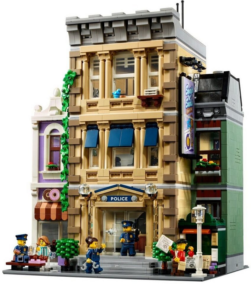 LEGO® Creator Expert LEGO 10278 Polizeistation Police Station Konstruktionsspielsteine, (2923 St), Modulares Gebäude