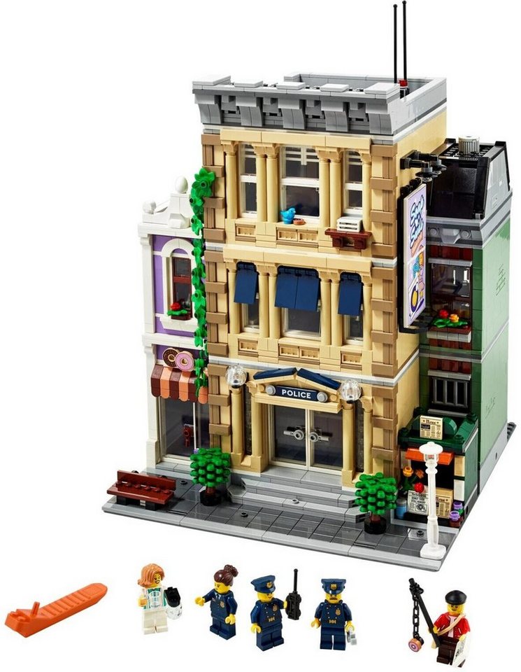 LEGO® Creator Expert LEGO 10278 Polizeistation Police Station Konstruktionsspielsteine, (2923 St), Modulares Gebäude