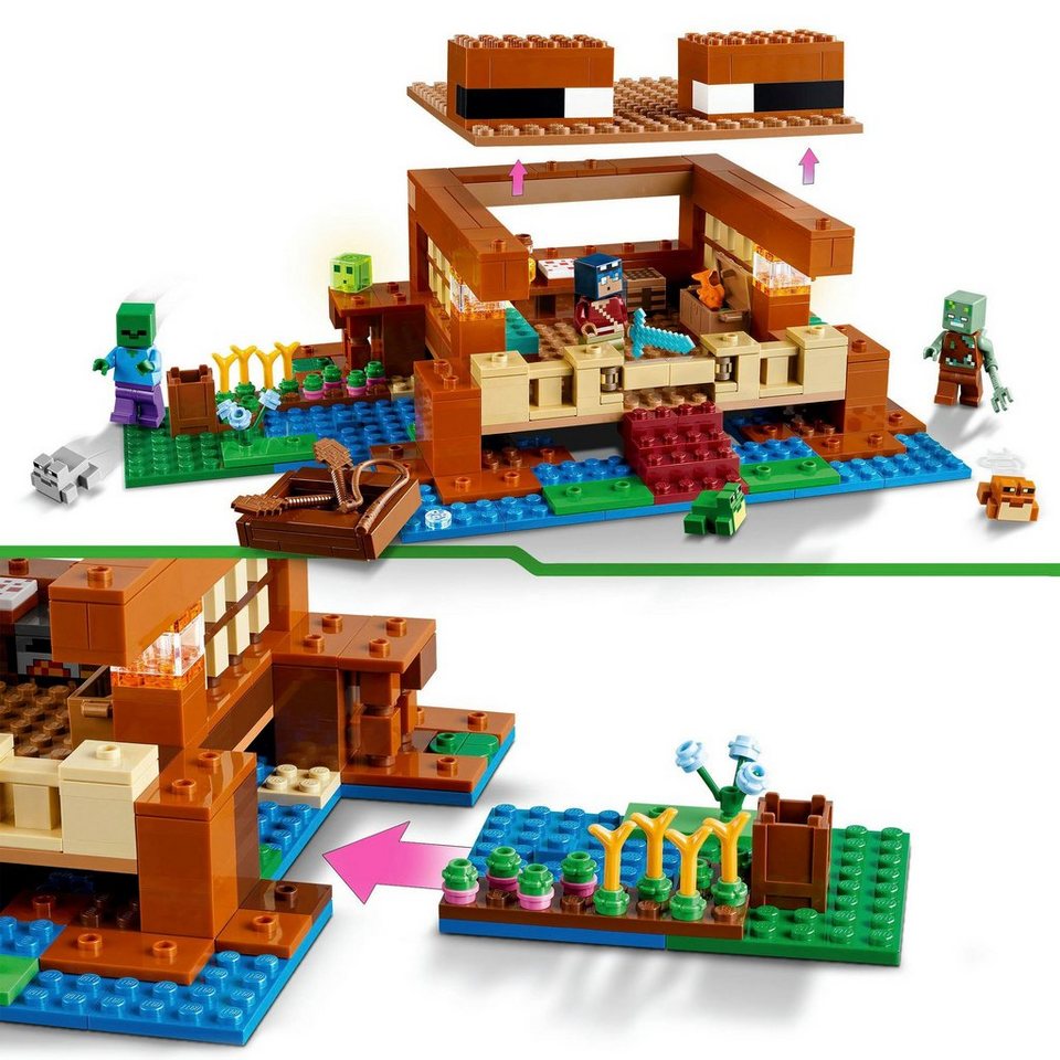 LEGO® Das Froschhaus (21256), LEGO Minecraft Konstruktionsspielsteine, (400 St), Made in Europe