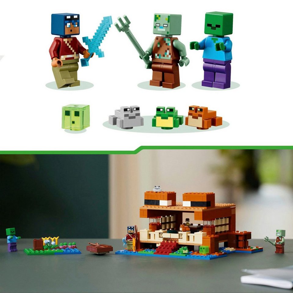 LEGO® Das Froschhaus (21256), LEGO Minecraft Konstruktionsspielsteine, (400 St), Made in Europe