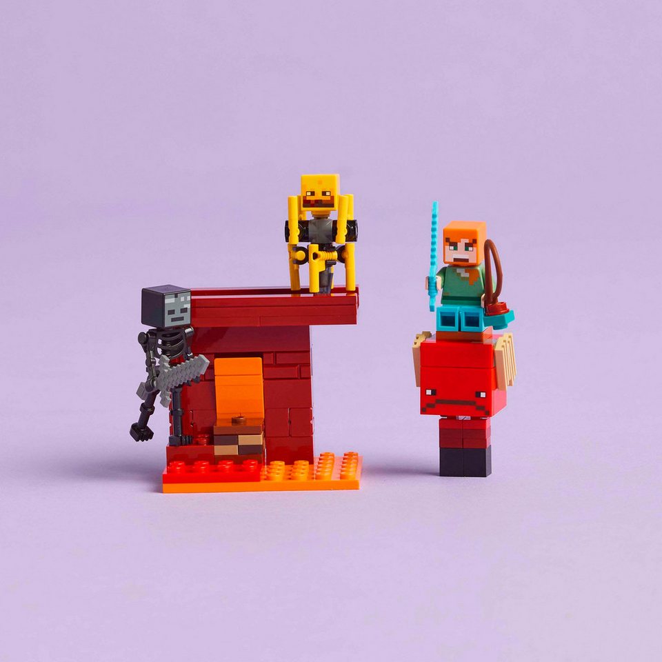 LEGO® Das Lava-Duell im Nether (21266), LEGO Minecraft Konstruktionsspielsteine, (99 St), Made in Europe