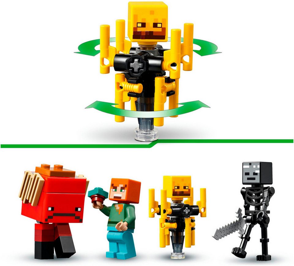 LEGO® Das Lava-Duell im Nether (21266), LEGO Minecraft Konstruktionsspielsteine, (99 St), Made in Europe