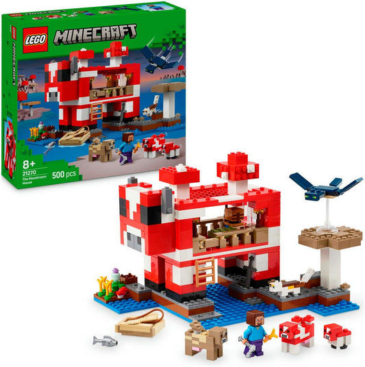 LEGO® Das Pilzkuh-Haus (21270), LEGO Minecraft Konstruktionsspielsteine, (500 St), Made in Europe