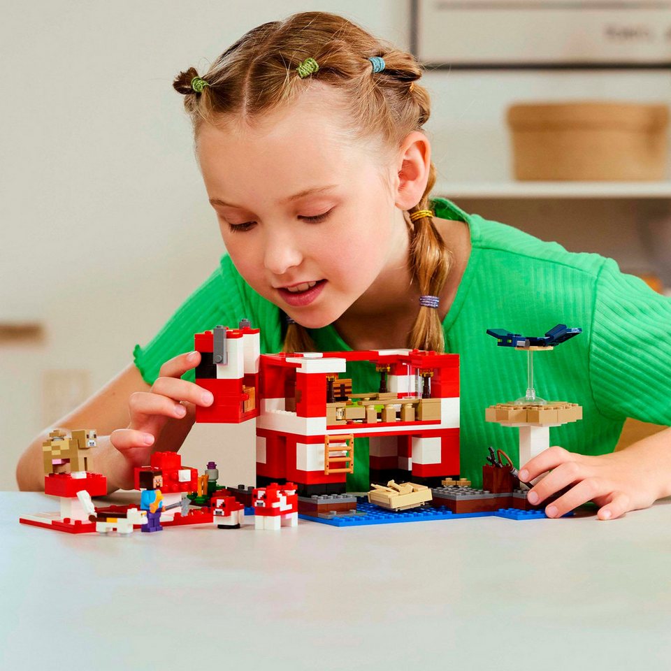 LEGO® Das Pilzkuh-Haus (21270), LEGO Minecraft Konstruktionsspielsteine, (500 St), Made in Europe