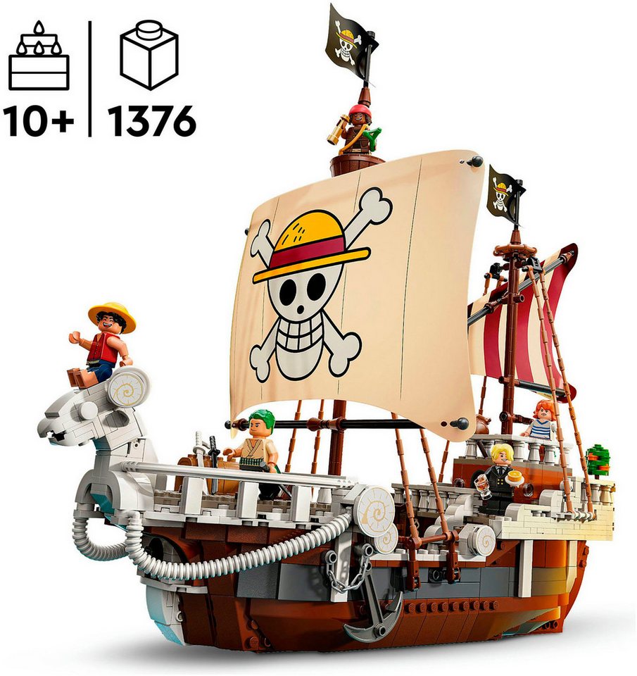 LEGO® Das Piratenschiff Flying Lamb (75639), LEGO One Piece Konstruktionsspielsteine, (1376 St), Made in Europe