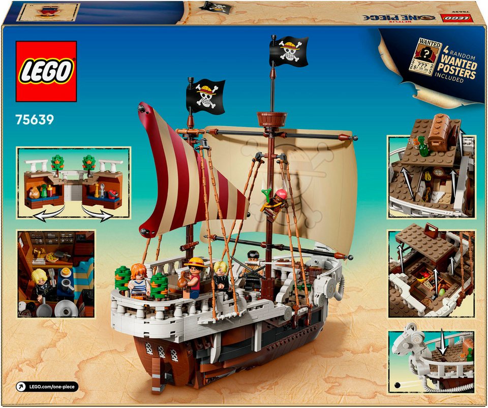 LEGO® Das Piratenschiff Flying Lamb (75639), LEGO One Piece Konstruktionsspielsteine, (1376 St), Made in Europe