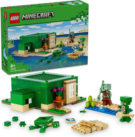 LEGO® Das Schildkrötenstrandhaus (21254), LEGO Minecraft Konstruktionsspielsteine, (234 St), Made in Europe