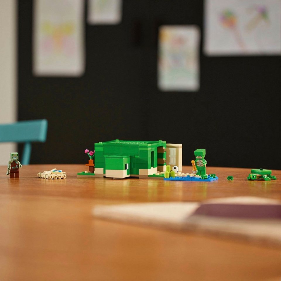 LEGO® Das Schildkrötenstrandhaus (21254), LEGO Minecraft Konstruktionsspielsteine, (234 St), Made in Europe