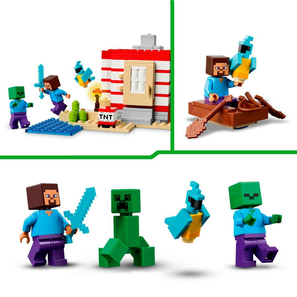 LEGO® Das TNT-Dschungelhaus (21275), LEGO Minecraft Konstruktionsspielsteine, (287 St), Made in Europe