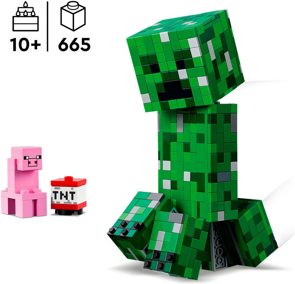 LEGO® Der Creeper (21276), LEGO Minecraft Konstruktionsspielsteine, (665 St), Made in Europe