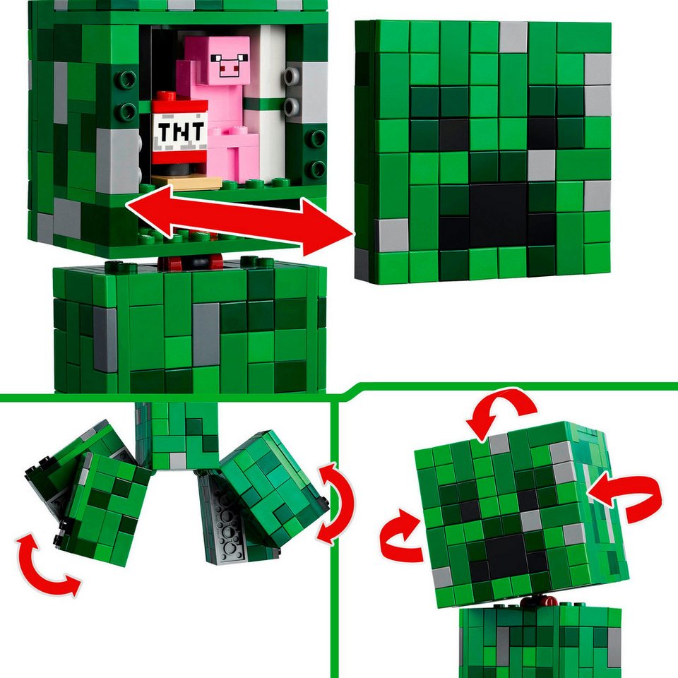 LEGO® Der Creeper (21276), LEGO Minecraft Konstruktionsspielsteine, (665 St), Made in Europe