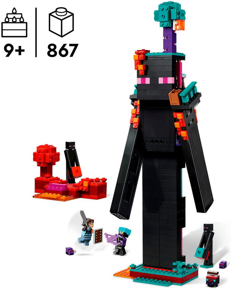 LEGO® Der Enderman-Turm (21279), LEGO Minecraft Konstruktionsspielsteine, (867 St), Made in Europe