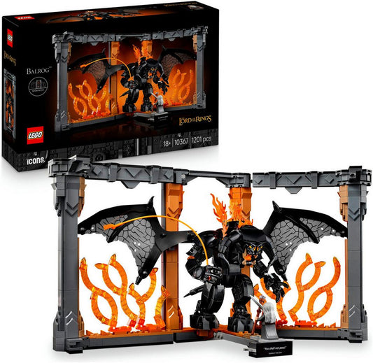 LEGO® Der Herr der Ringe: Balrog Bücherstütze (10367), LEGO Icons Konstruktionsspielsteine, (1201 St), Made in Europe