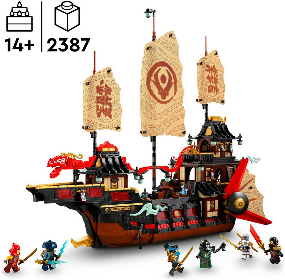 LEGO® Der Tempel-Flugsegler (71848), LEGO Ninjago Konstruktionsspielsteine, (2387 St), Made in Europe